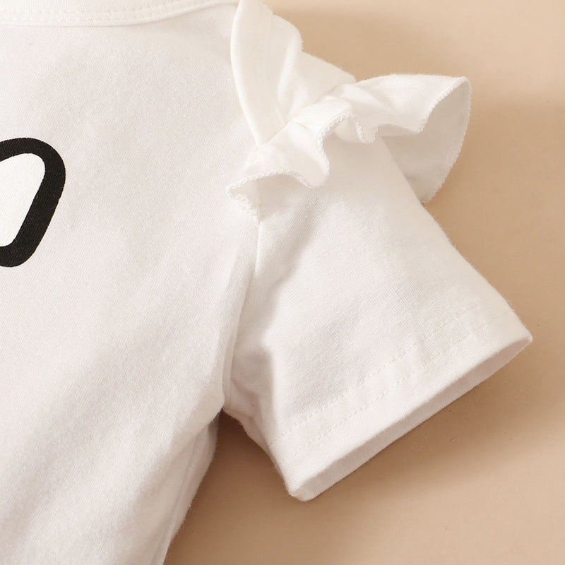 Wholesale Summer Watermelon print Short-sleeved Top + Polka dot Shorts Three-Piece Suit